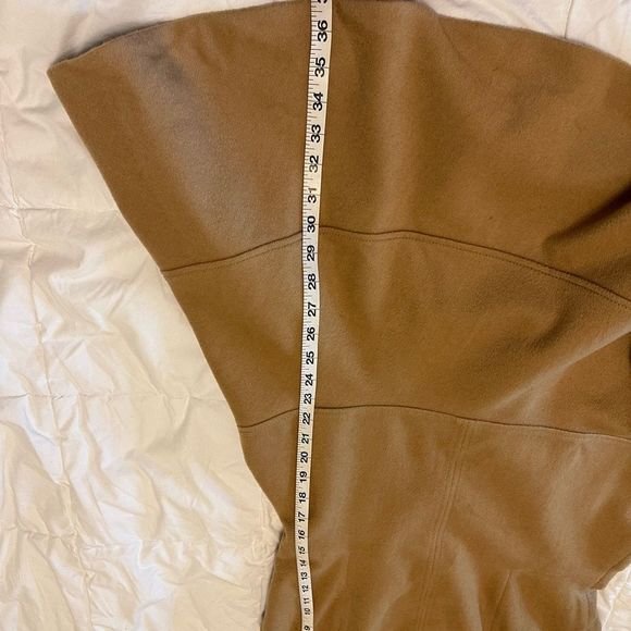 Hobbs London women's dress size 12 drop waist a line 100% wool camel brown color - Picture 13 of 15